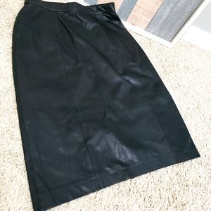 Amati Vintage Leather Pencil Skirt
